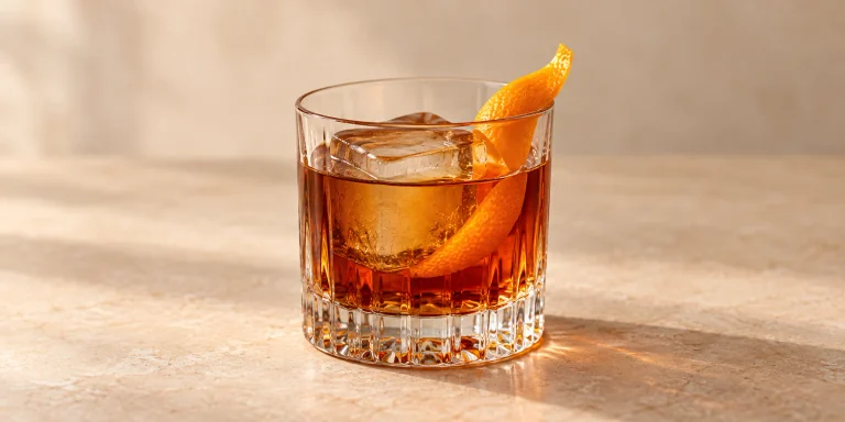 Old Fashioned ahumado con Da Hong Pao