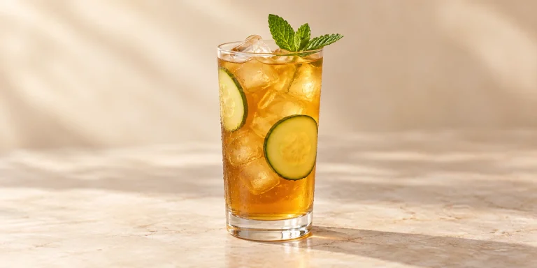 Cold-Brewed Aged Sheng with Cucumber and Mint