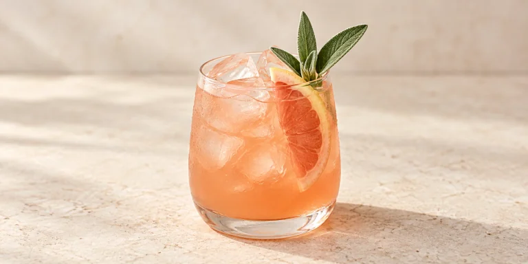 Iced Sage and Grapefruit Cooler
