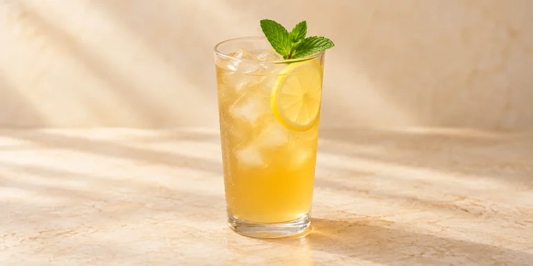 Limonada helada de tila con miel