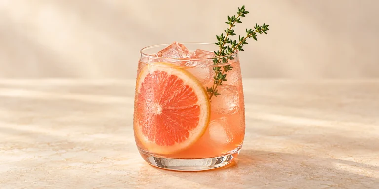 Iced Thyme and Grapefruit Cooler