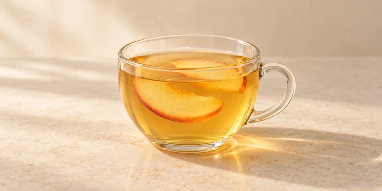 Peach Green Tea with Fresh Peach and Sea Salt