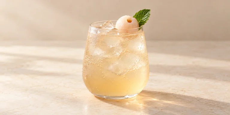 Lotus Tea and Lychee Mocktail