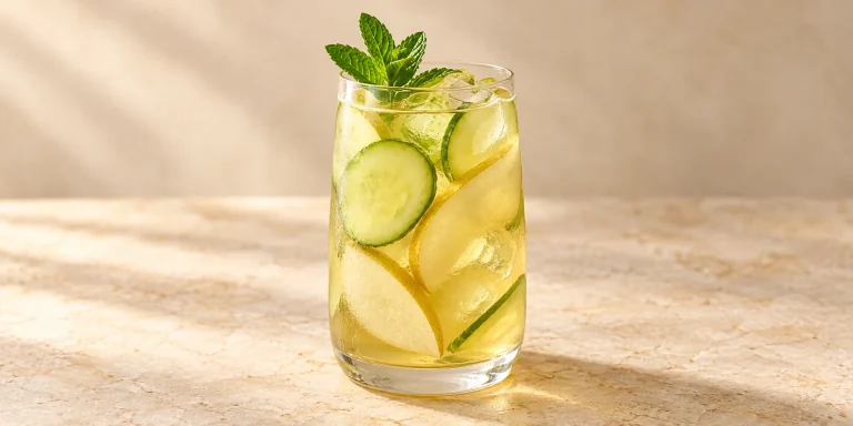 Cold-Brew Mao Feng with Cucumber and Pear