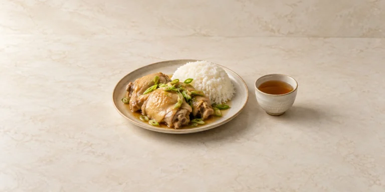Shou Mei Tea-Steamed Chicken with Scallions