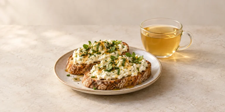 Calm Blend Herbed Goat Cheese Tartines