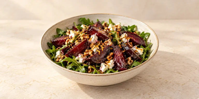Hibiscus-Glazed Beet and Goat Cheese Salad