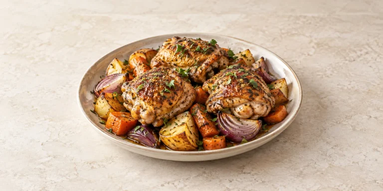 Boldo-Marinated Chicken with Roasted Vegetables