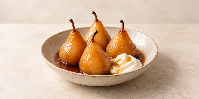 Cinnamon Tea Poached Pears