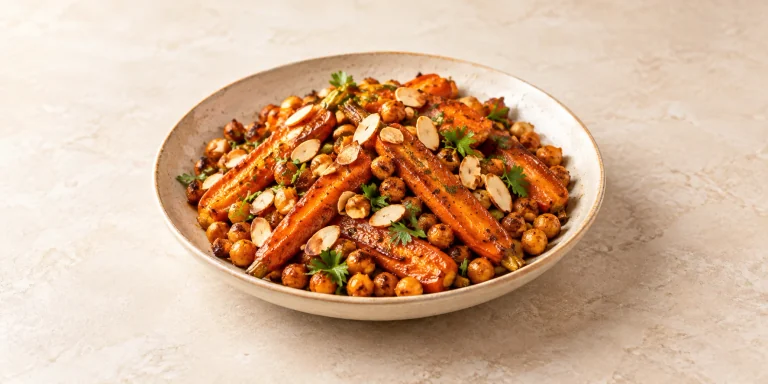 Cinnamon-Spiced Roasted Carrots and Chickpeas
