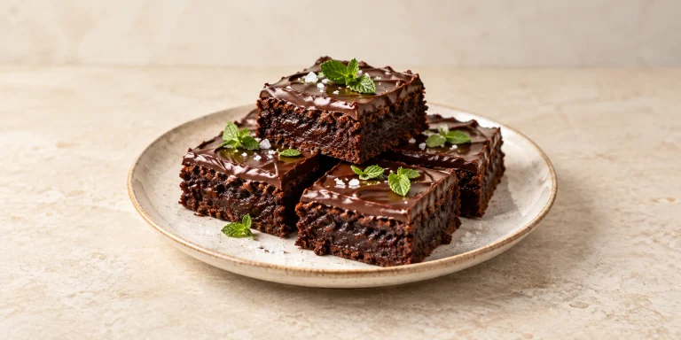 Hierbabuena Brownies with Dark Chocolate Ganache