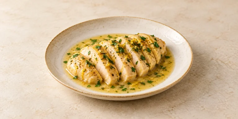 Chamomile-Poached Chicken with Lemon and Herbs