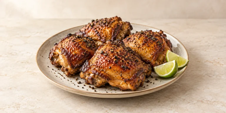 Uva Tea-Smoked Chicken Thighs with Black Pepper