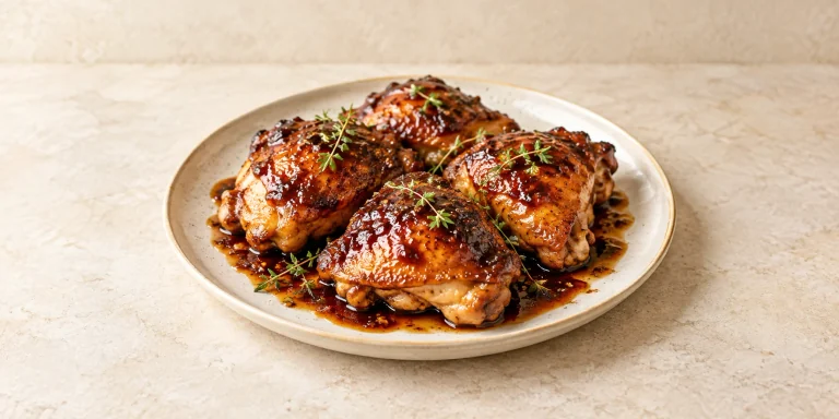 Mixed Berry Tea-Glazed Roast Chicken Thighs