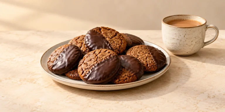 Kenyan Tea and Dark Chocolate Ginger Biscuits
