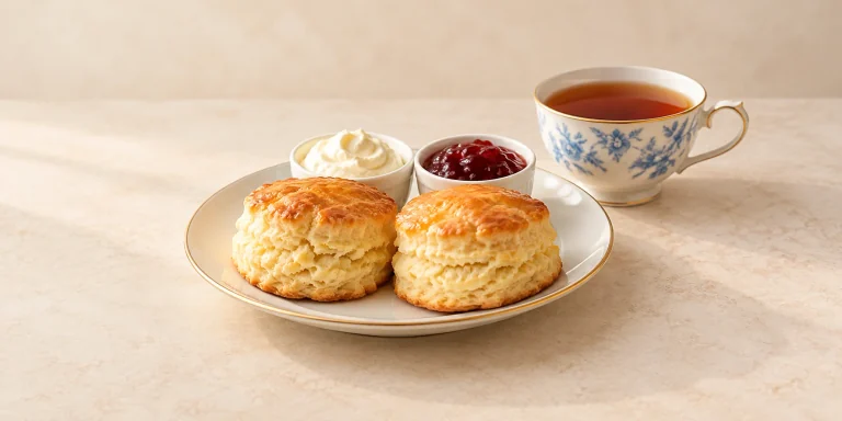 Lady Grey tea with scones, clotted cream and jam