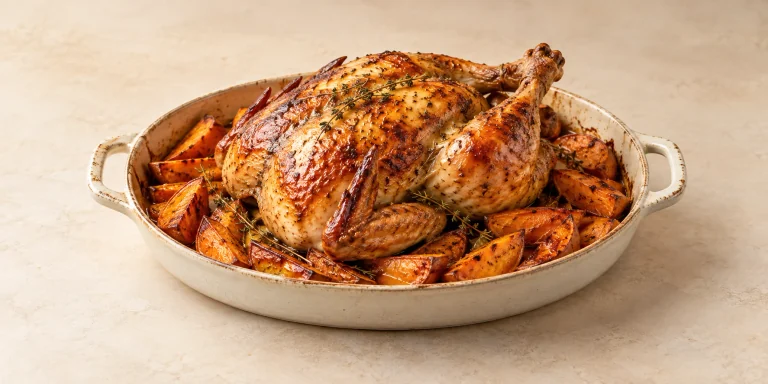 Malawi Tea-Brined Roast Chicken with Sweet Potato
