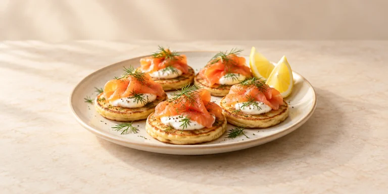 Smoked Salmon Blini with Russian Caravan