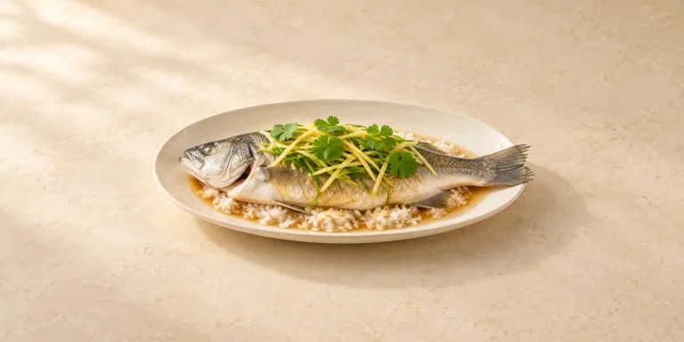 Baozhong-Steamed Sea Bass with Ginger and Scallion