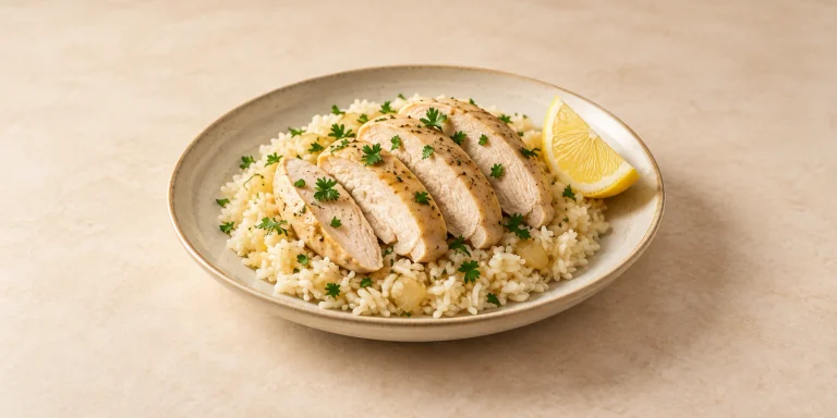 Passionflower-Steamed Chicken with Herb Rice