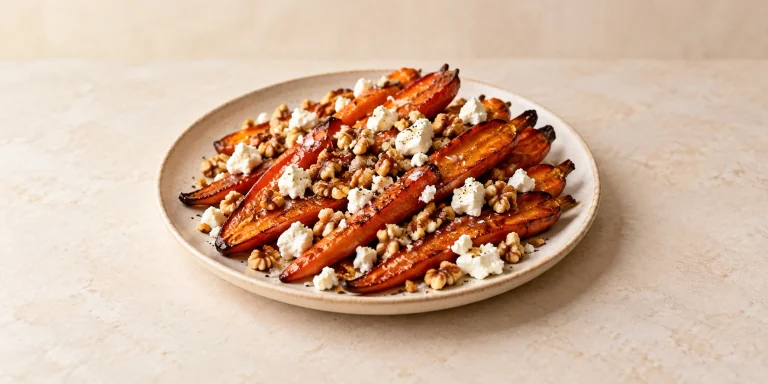 Licorice-Glazed Roasted Carrots with Goat Cheese