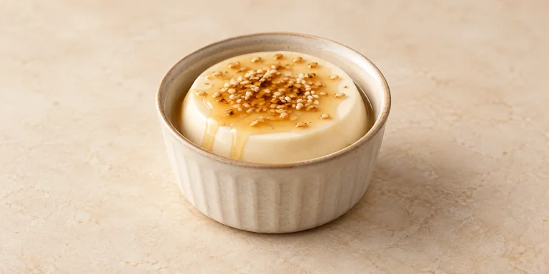 Bancha-Steeped Milk Pudding with Honey