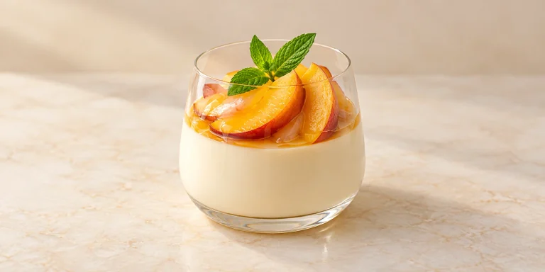 Peach Green Tea Panna Cotta