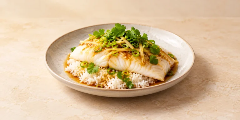 Jasmine Tea-Steamed Fish with Ginger and Scallions