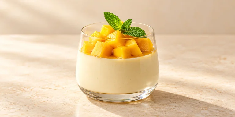 Mango Green Tea Panna Cotta