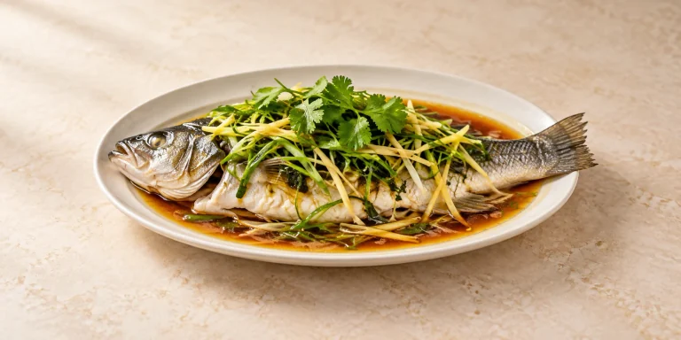 Mao Feng Green Tea Steamed Sea Bass