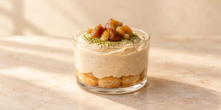 Mao Jian Green Tea and Chestnut Mousse Cups