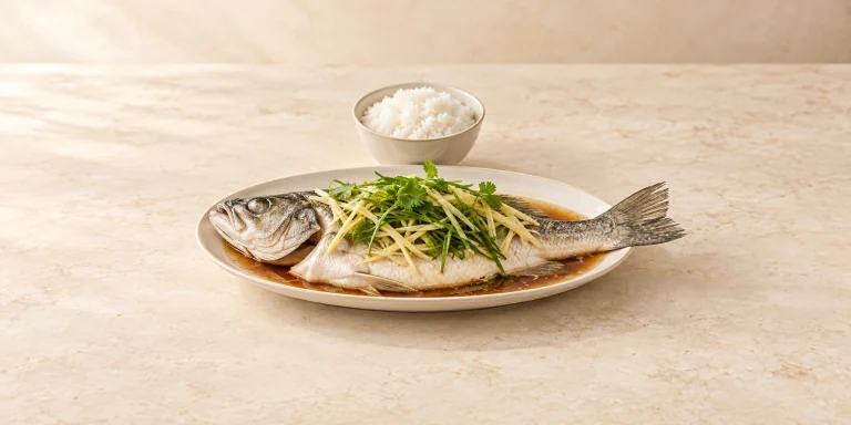 Mao Jian Tea-Steamed Fish with Scallion and Ginger