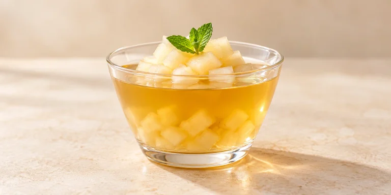 Tamaryokucha and Pear Jelly Cups